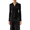 Lilysilk Basic Slim Silk Jersey Shirt In Black