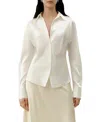 Lilysilk Basic Concealed Placket Silk Shirts In White