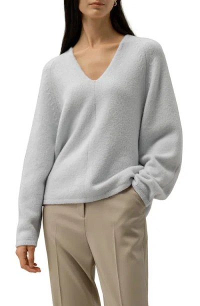 Lilysilk Boucle Knit Silk-cashmere Sweater In Gray