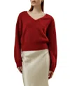 Lilysilk Cropped V-neck Cashmere Sweater For Women In Multi