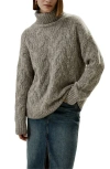 Lilysilk Cable-knit Cashmere Turtleneck Sweater In Multi