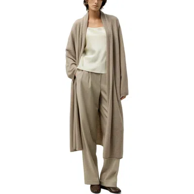 Lilysilk Calf-length Cashmere Cardigan In Neutral