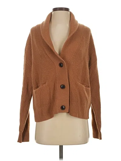 Pre-owned Lilysilk Cardigan Sweater In Brown