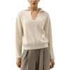 Lilysilk Cashmere Polo Sweater In Neutral