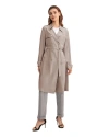 Lilysilk Classic Double-breasted Silk Trench Coat In Greige