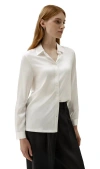 Lilysilk Classic Pearl Button Silk Shirt In Natural White