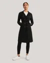 Shop Lilysilk Classic Woman Double Breasted Silk Trench Coat In Black