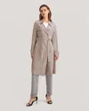 Lilysilk Classic Double-breasted Silk Trench Coat In Grey
