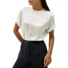Lilysilk Contemporary Oversized Silk Top In Natural White