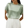 Lilysilk Contemporary Oversized Silk Top In Pale Turquoise