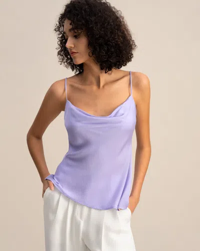 Lilysilk Cowl Neck Camisole In Purple