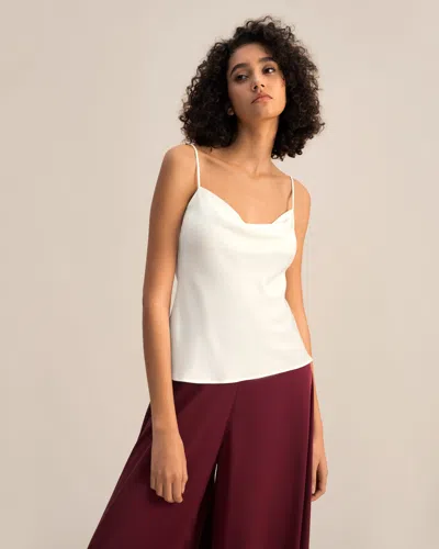 Lilysilk Cowl Neck Camisole In White