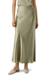 Lilysilk Double-faced Silk Charmeuse Maxi Skirt In Green