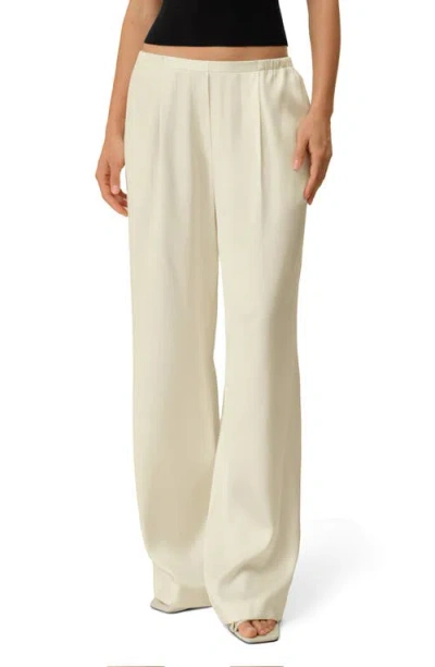 Lilysilk Double Faced Silk Charmeuse Pants In White