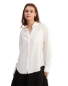 Lilysilk Drop Shoulders Oversize Silk Shirt In Natural White
