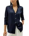 Lilysilk Elegant Button Up Silk Shirt In Blue