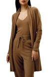 Lilysilk Elegant Pile Collar Open Cardigan For Women In Toffee