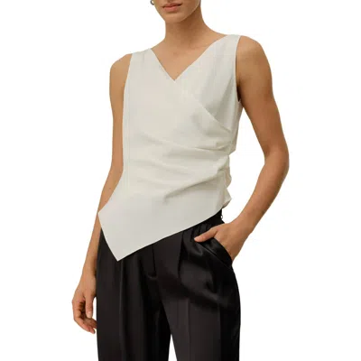 Lilysilk Élise V-neck Silk Top In White