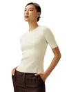 Lilysilk Essential Silk Knit Top For Women In Neutral