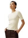 Lilysilk Essential Silk Knit Top In White