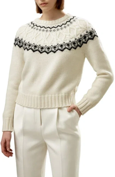 Lilysilk Fair Isle Crewneck Sweater For Women