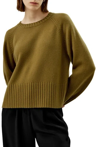 Lilysilk Gelato Wool-blend Sweater For Women In Avocado Green