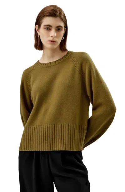 Lilysilk Gelato Wool-blend Sweater For Women In Green
