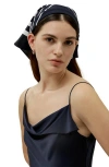 Lilysilk Geometric Print Silk Scarf In Black
