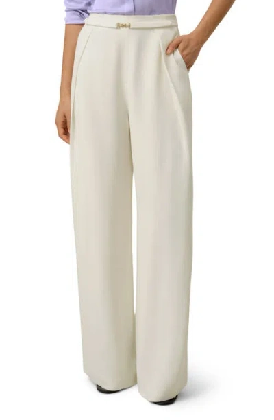 Lilysilk Heavy-weight Silk Crepe Wide-leg Pant In White