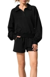 Lilysilk Heirloom '89 Polo Sweatshirt In Black
