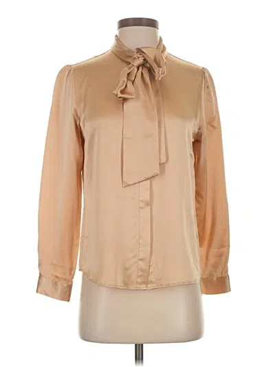 Pre-owned Lilysilk Long Sleeve Blouse In Brown