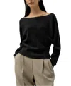Lilysilk Long Sleeve Gathered Silk Top In Black