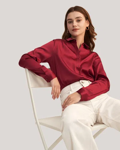Lilysilk Long Sleeves Collared Silk Blouse In Yellow