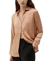 Lilysilk Minimalist Placket Silk Blouse With Shell Buttons