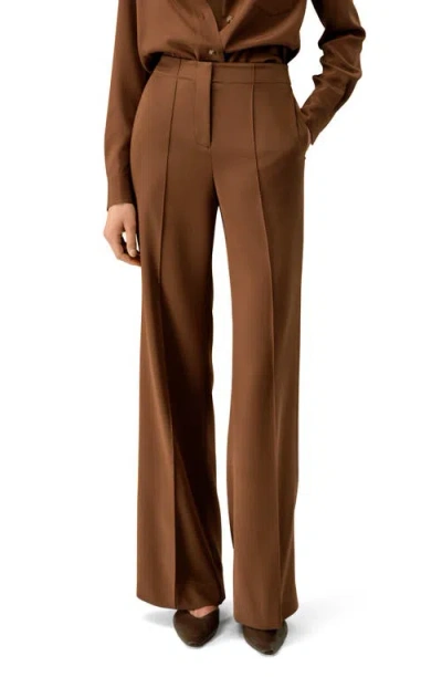 Lilysilk Minimalist Stretch Silk Crêpe Pant In Brown