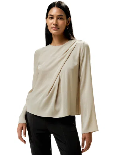Lilysilk One Shoulder Asymmetrical Flounce Silk Blouse For Women In Multi