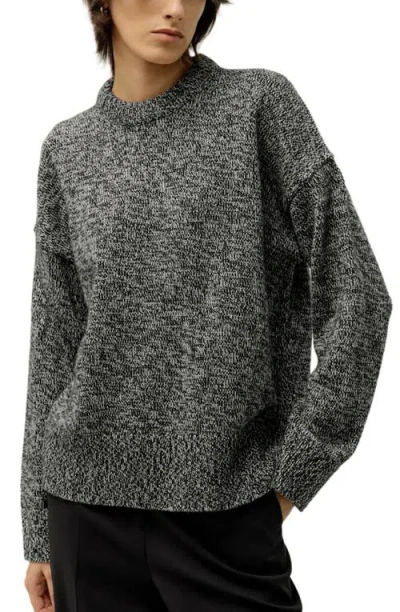 Lilysilk Oversized Crewneck Wool-cashmere Sweater In Gray