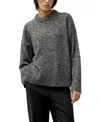 Lilysilk Oversized Crewneck Wool-cashmere Sweater In Gray