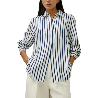 Lilysilk Oversized Palma Stripe Silk Shirt