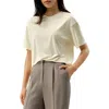 Lilysilk Oversized Silk Jersey Tee In Neutral