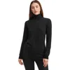 Lilysilk Pure Cashmere Turtleneck Sweater In Black