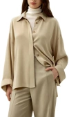 Lilysilk Relaxed Fit Drape Oversized Silk Shirt