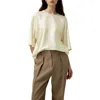 Lilysilk Relaxed Silk Crewneck Blouse In White