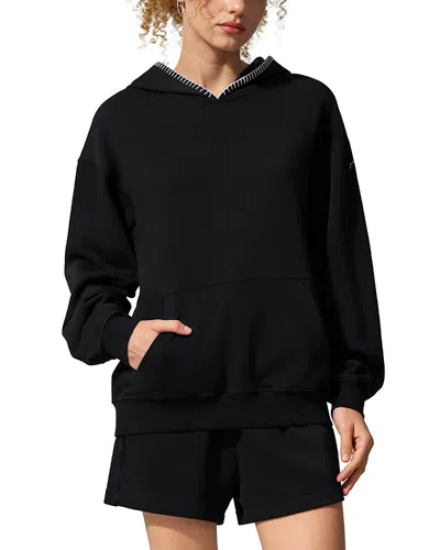 Lilysilk Seamflow Douceur Hoodie In Black