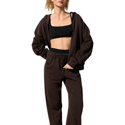 Lilysilk Seamflow Verge Hoodie In Brown