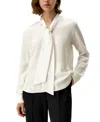 Lilysilk Silk Bowtie Blouse In White