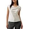 Lilysilk Silk Charmeuse Cowl Neck Top In Ivory