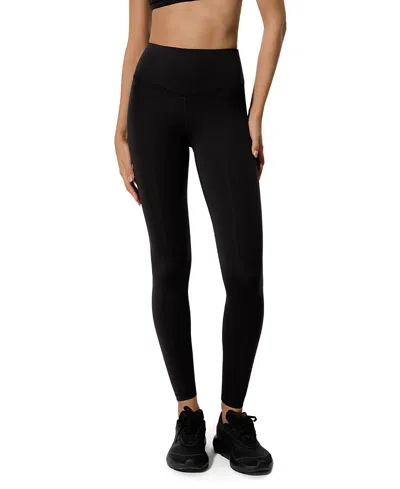 Lilysilk Silk Contour High Rise Soft Ease Leggins In Black