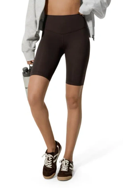 Lilysilk Silk Contour Second Skin Biker Shorts In Brown