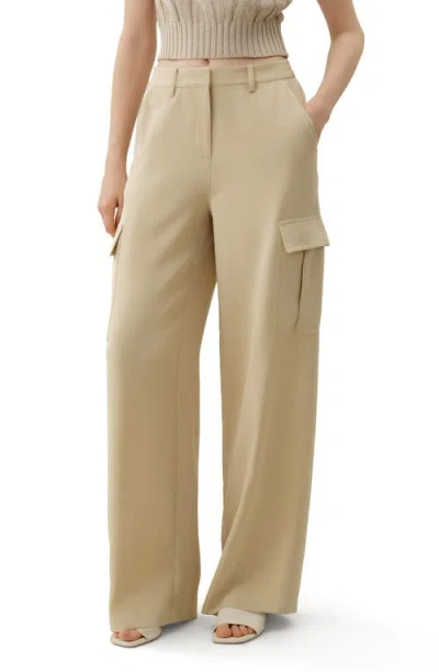 Lilysilk Silk Crepe Cargo Pant In Neutral